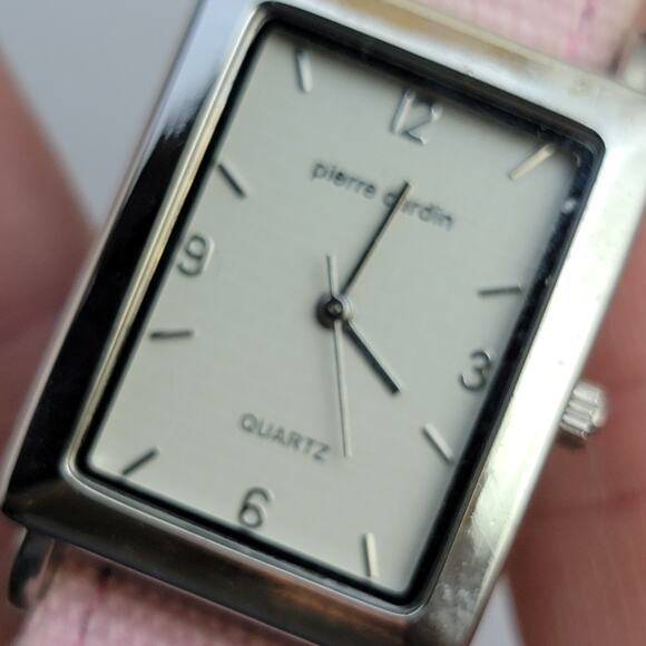 Vintage Watches Pierre Cardin Quartz Watch with Pink Strap & Silver Case - Picture 10 of 10